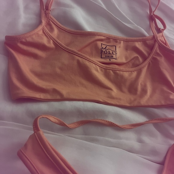 Oh Polly swim Orange/Peach Monokini One Piece Small - Picture 4 of 5